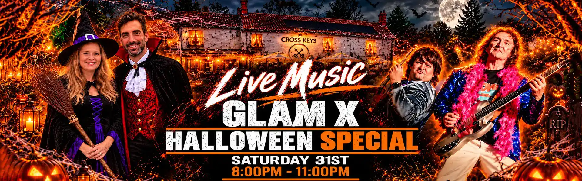Halloween Glam Night Banner